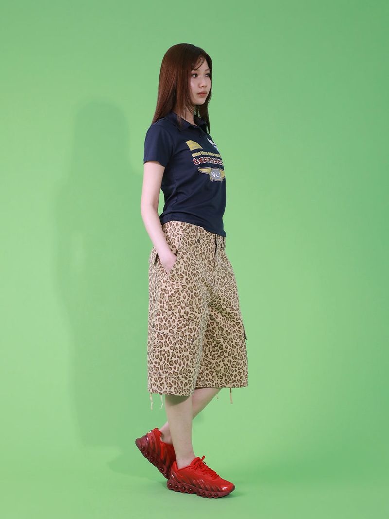 PATTERN CARGO HALF PANTS (LEOPARD)