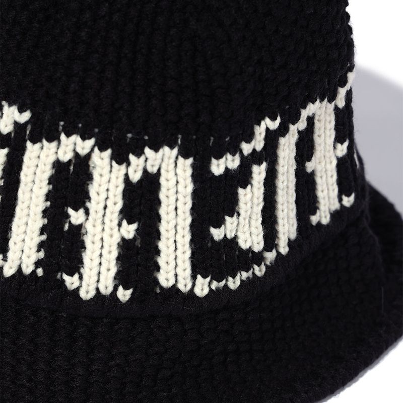 GOTHIC KNIT BUCKET HAT