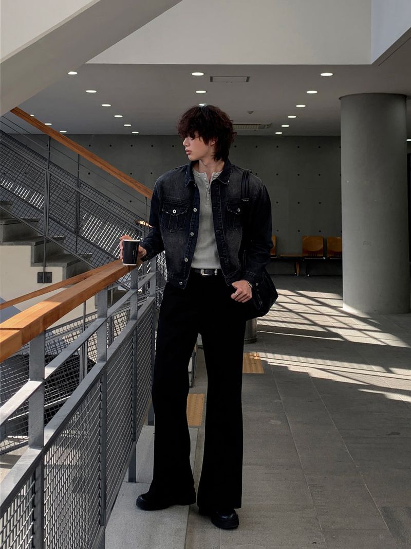 [Planning] LMN Lebo Washed Denim Short Jacket (2 colors)