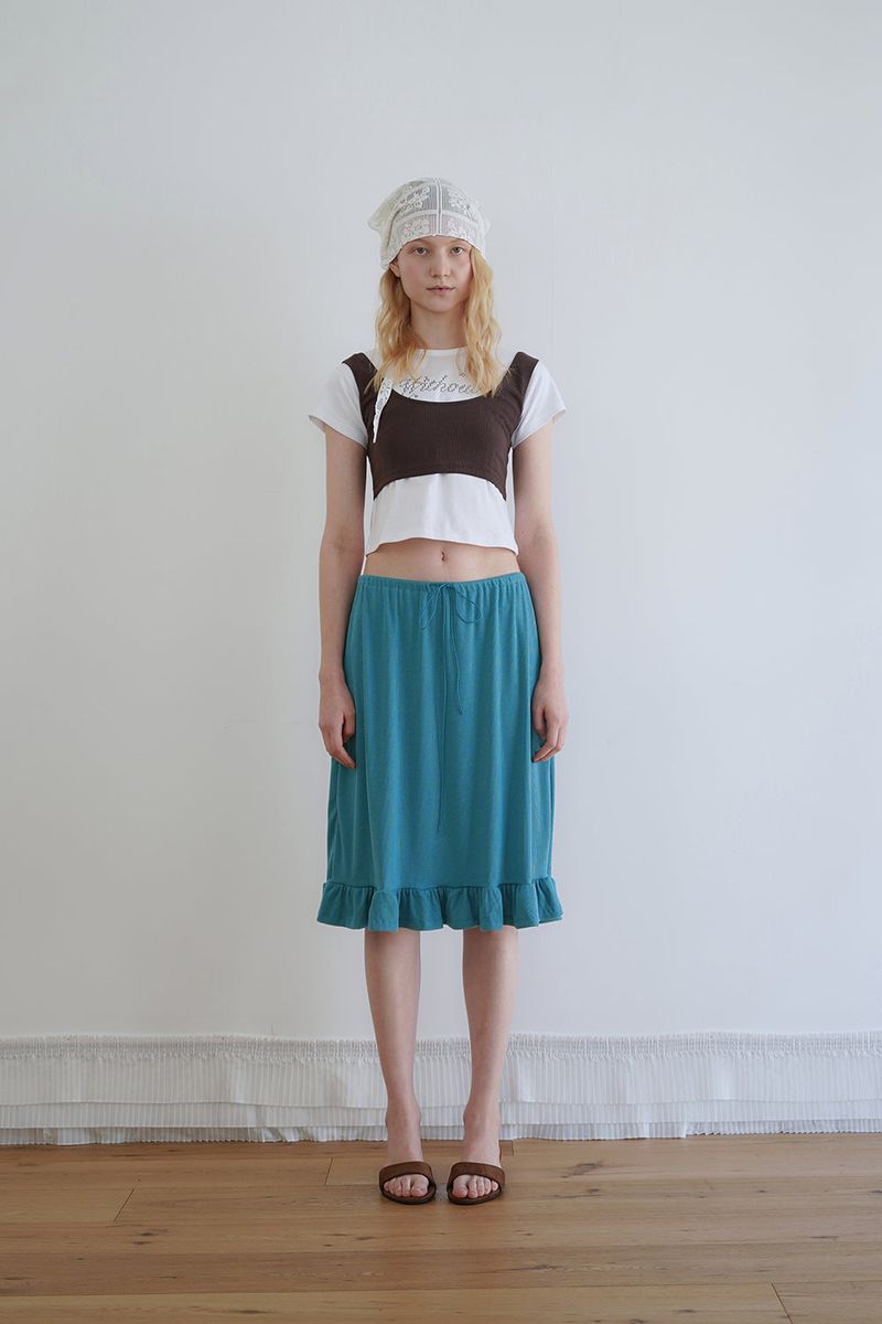 Layered bustier top_brown