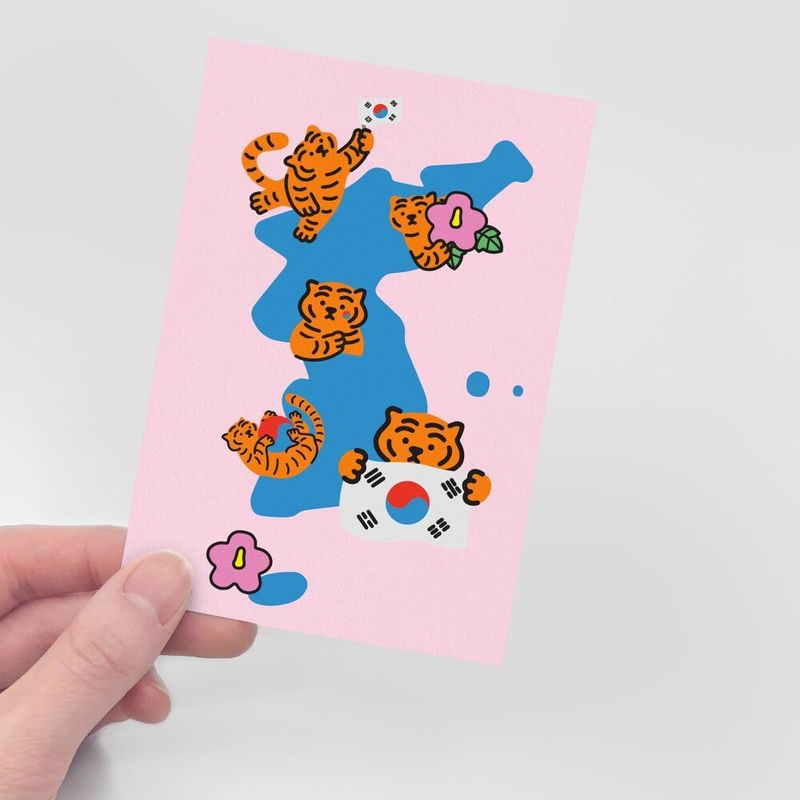 KOREA TIGER POST CARD