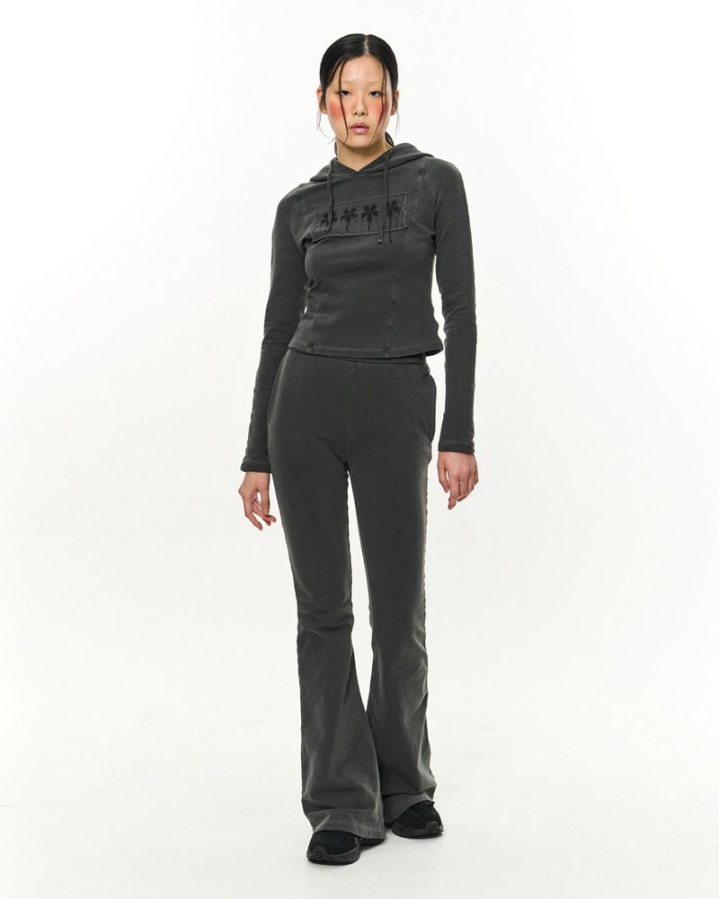 Patch Slim Lounge Pants _ Dark Grey