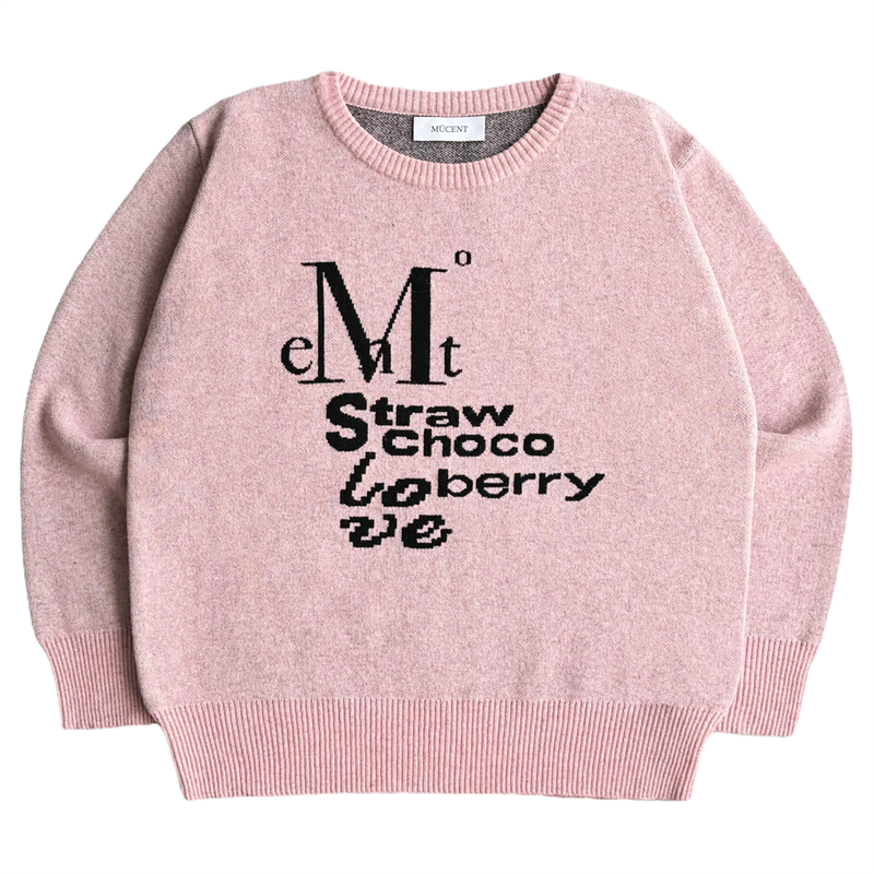MUCENT（ムセント）の「SUDBURY BIG LOGO LETTERING JACQUARD KNIT (UNISEX)（Tops）」