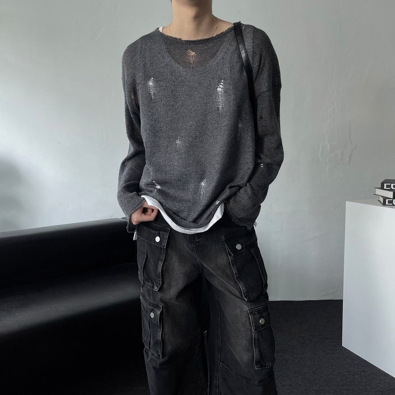 COZINESS（コジネス）の「90's Cash Damage Knitwear T-shirt (3 colors)（Tops）」