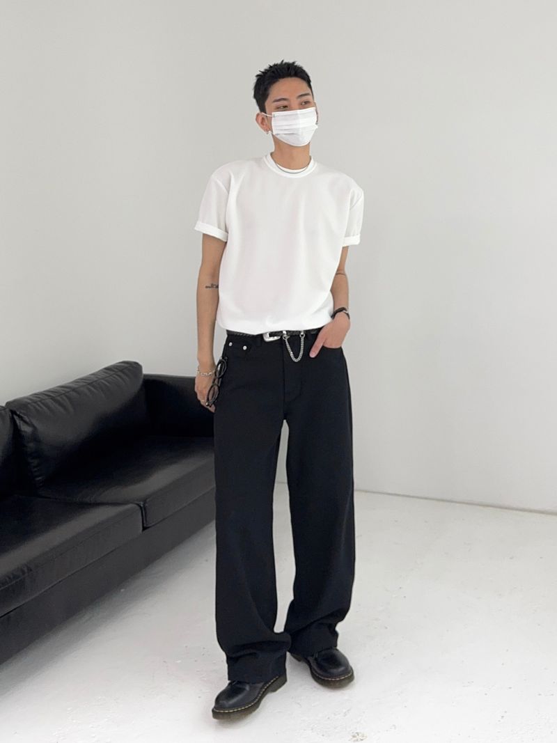 RO Relaxed Semi-Wide Cotton Pants (2C)