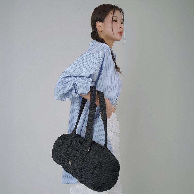 FABRIC DUFFEL BAG(BLACK)