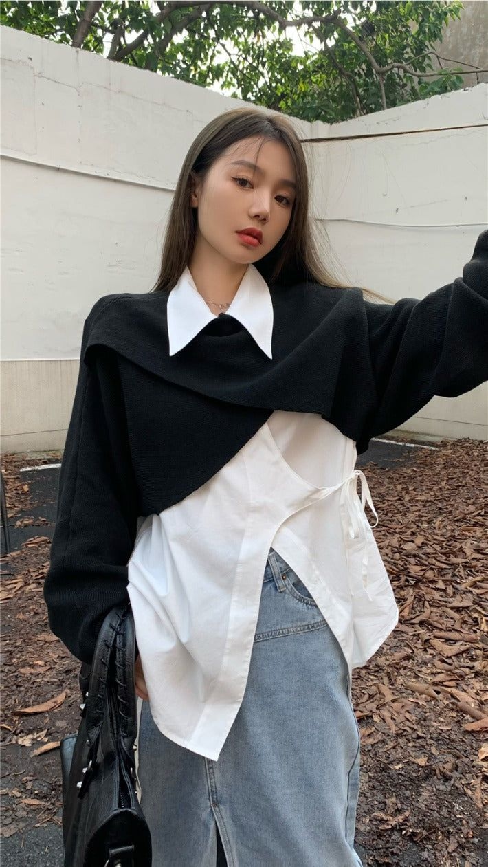 Twilight Shirt Cropped Knitwear (SET)
