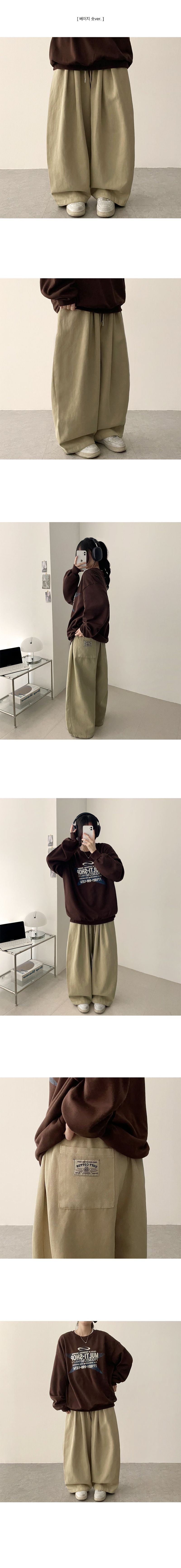 Millet Tantan Back Pocket Patch Pintuck Wide Pants[Long & Short]