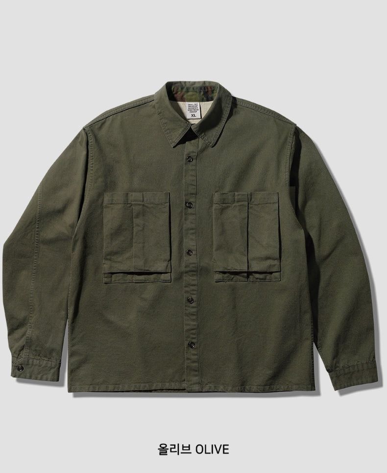PERSTEP（パーステップ）の「26SS★ Heavy Washing Big Pocket Work Shirt（Tops）」