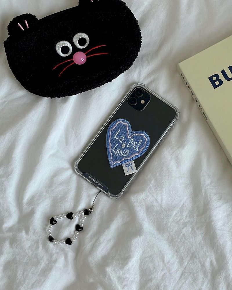 HEART LABEL PHONECASE (BLUE)