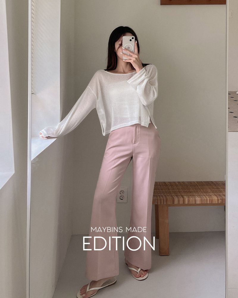 MAYBINS（メイビンス）の「【MADE】セミブーツカットスラックス（パンツ）」