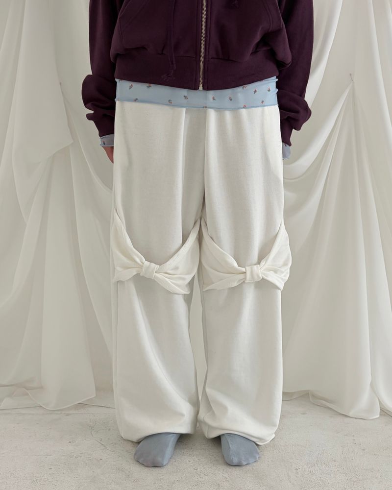 Ribbon Ruffle Hoddie Zip Up