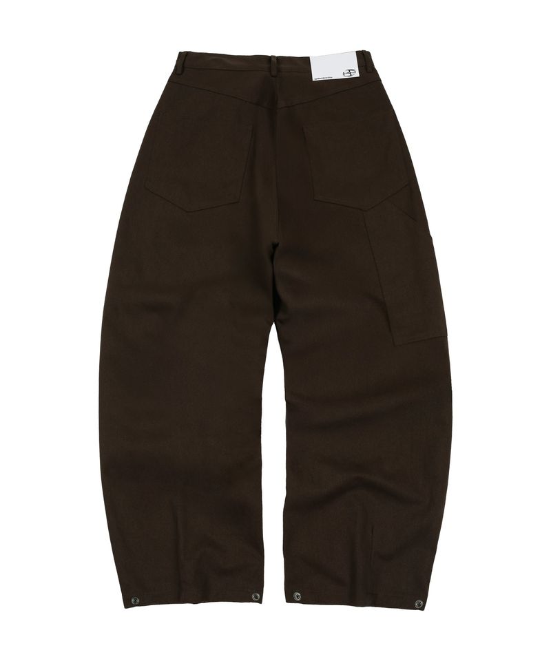 Symbol Logo Check Pocket Pants Brown