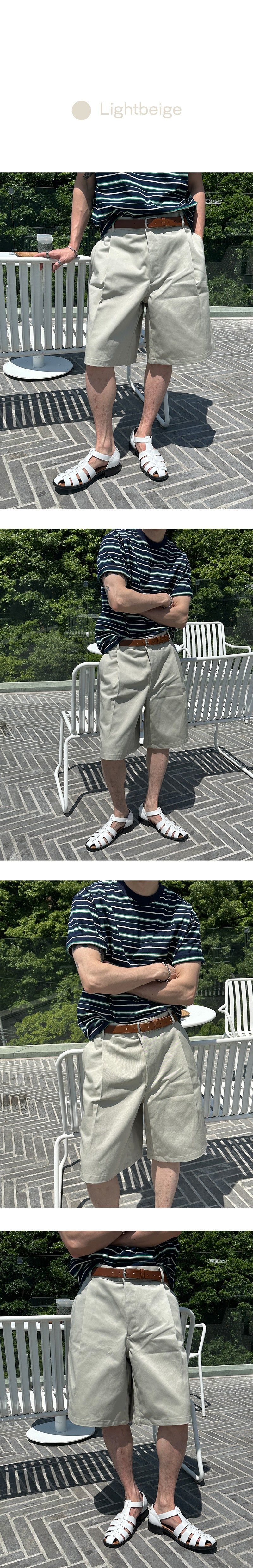 [S/S] Label bermuda cotton pants(4color)