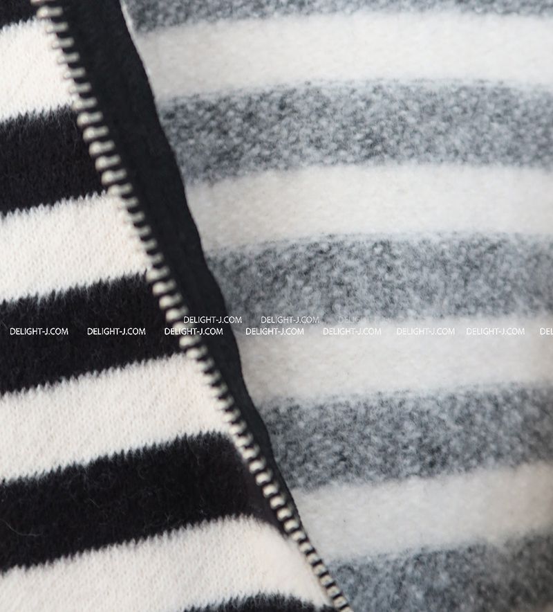 Tsuki Stripe Hooded Zip-Up Jacket