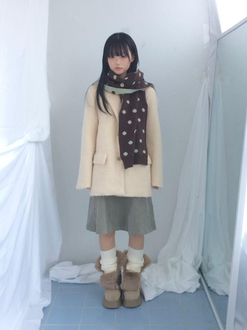 Hairy cream jacket