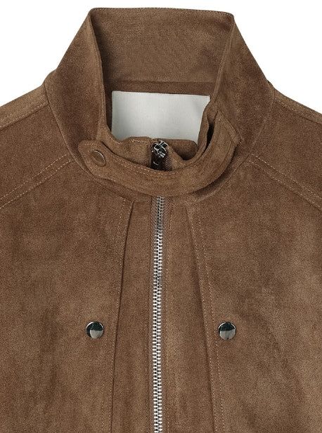 Ati two way stitch suede jacket