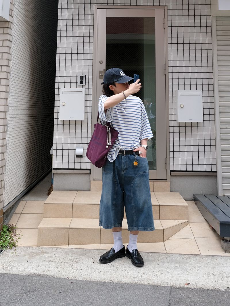 RUU Sand Washing Denim Bermuda Pants