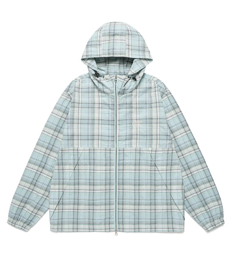 cavish（カビシ）の「HOODED CHECK WIND BREAKER GREEN(CV2FSUB962A)（Jackets/Outerwear）」