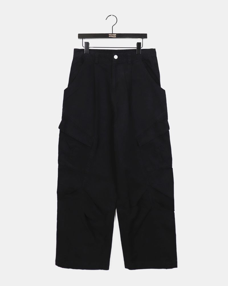 Vinic Pintuck Balloon Fit Diagonal Pocket Two-Way Cargo Pants