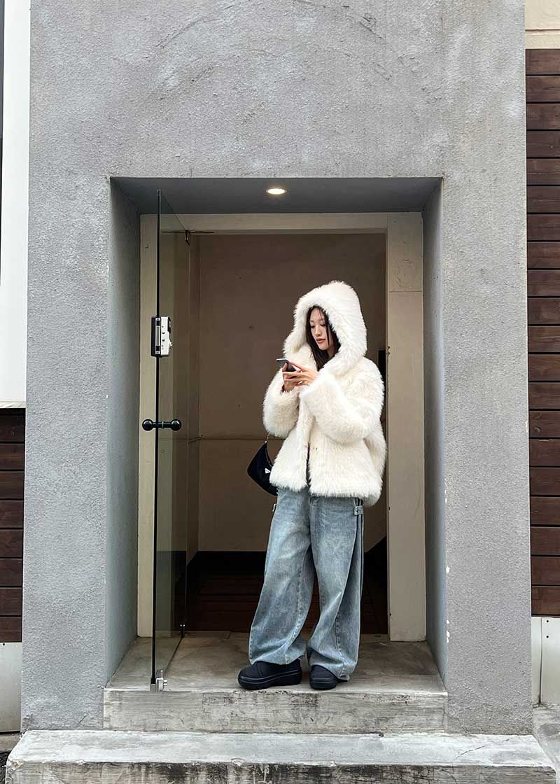HOLIDAY HOOD FUR JACKET