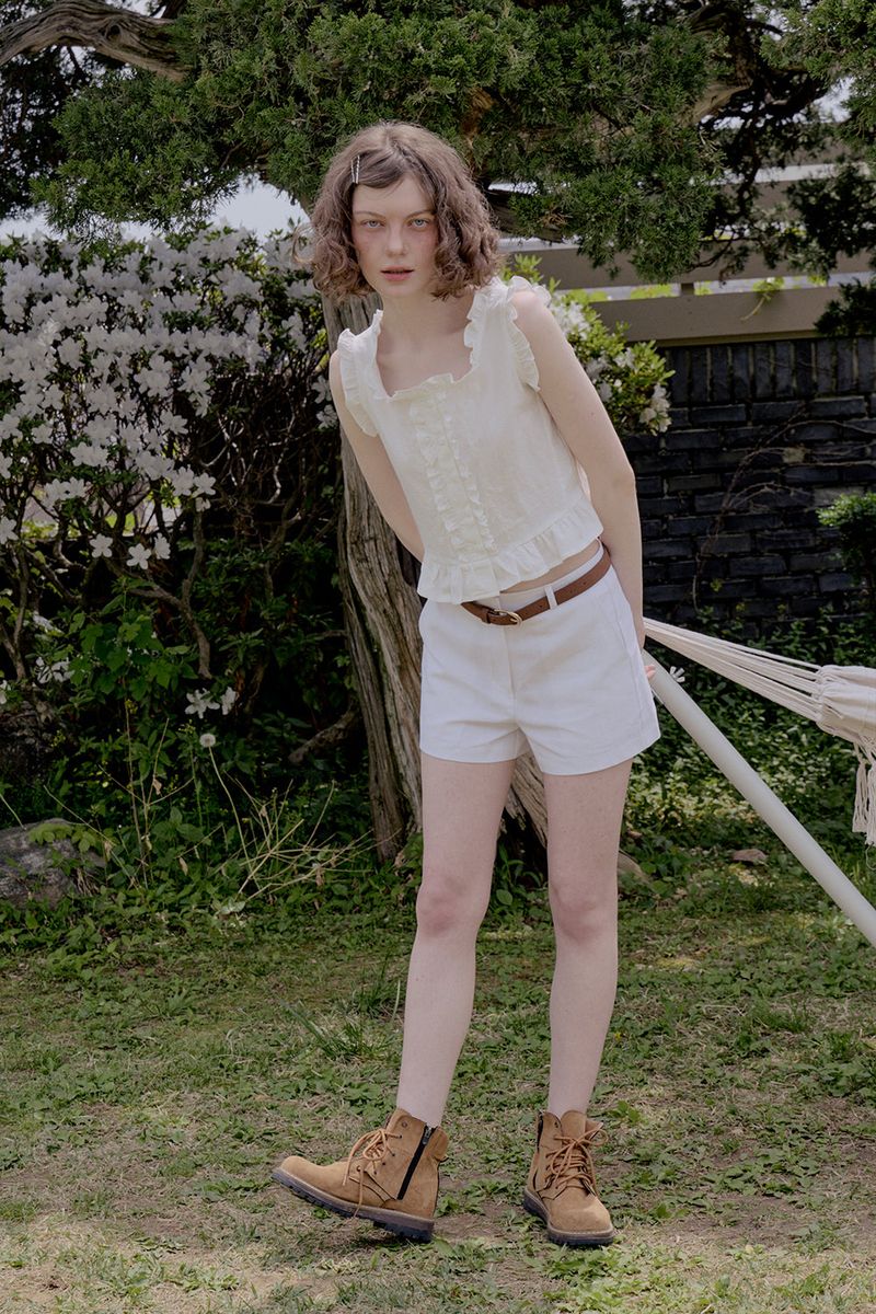WITHOUTSUMMER（ウィズアウトサマー）の「Classic linen shorts_white（Pants）」