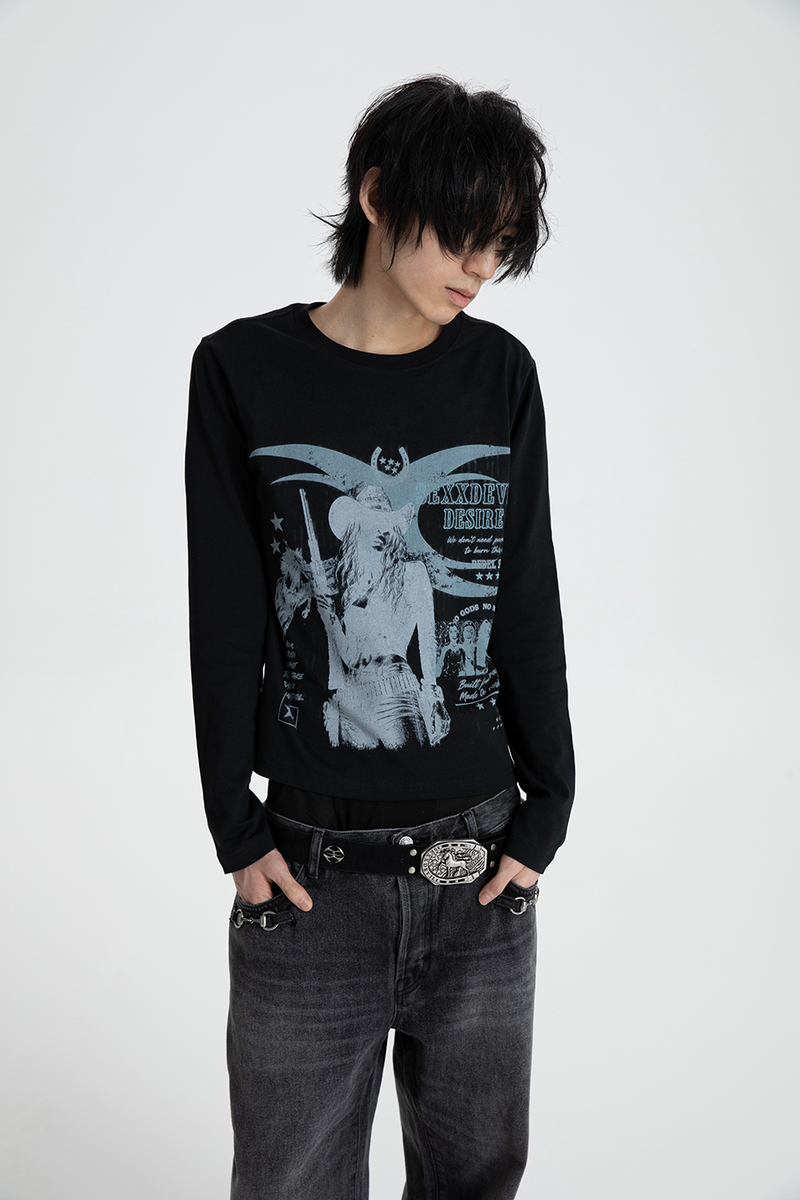 SEXXDEVIL "COMBAT" Graphic LS TEE