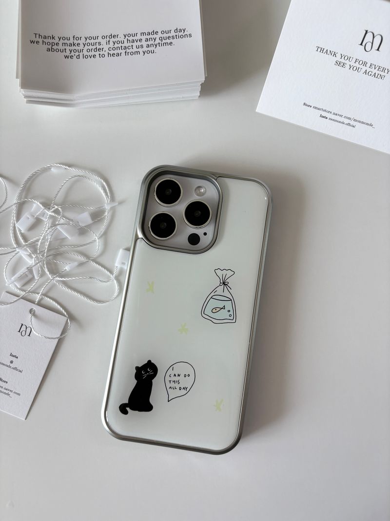 black cat phone case