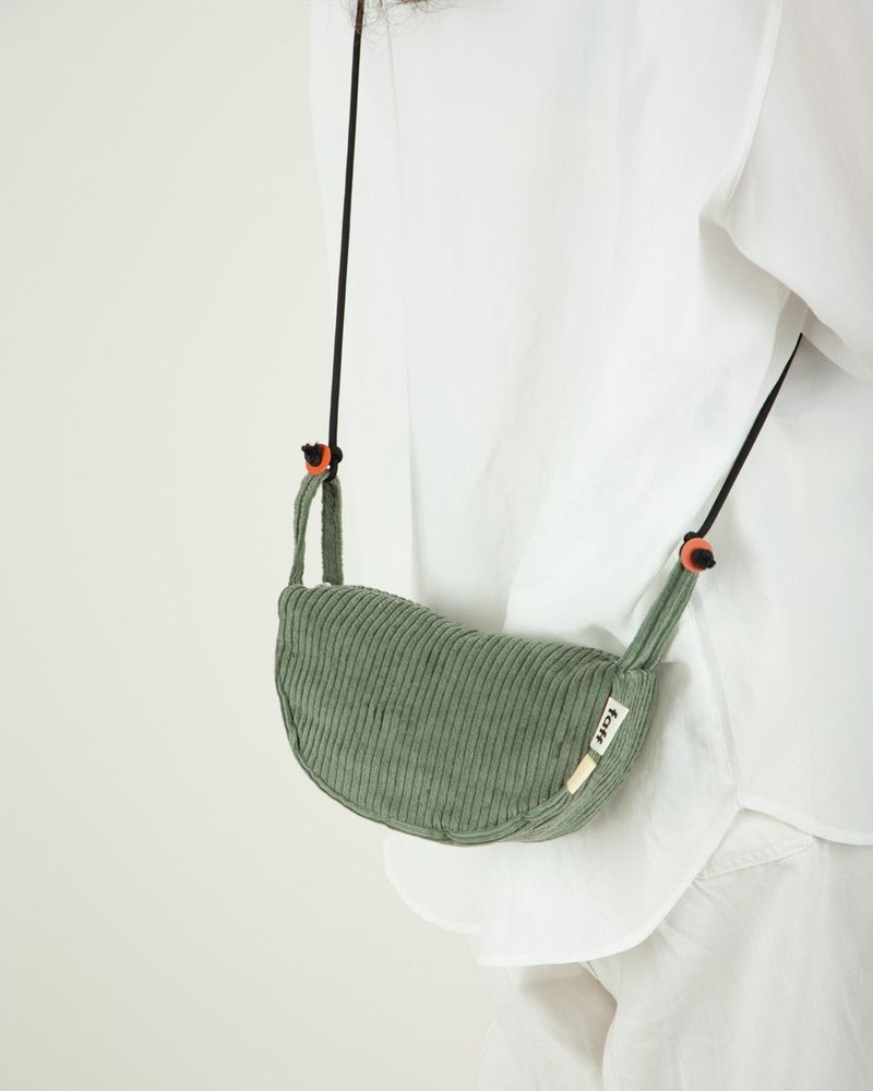 Pouch bag Corduroy Winter Forest