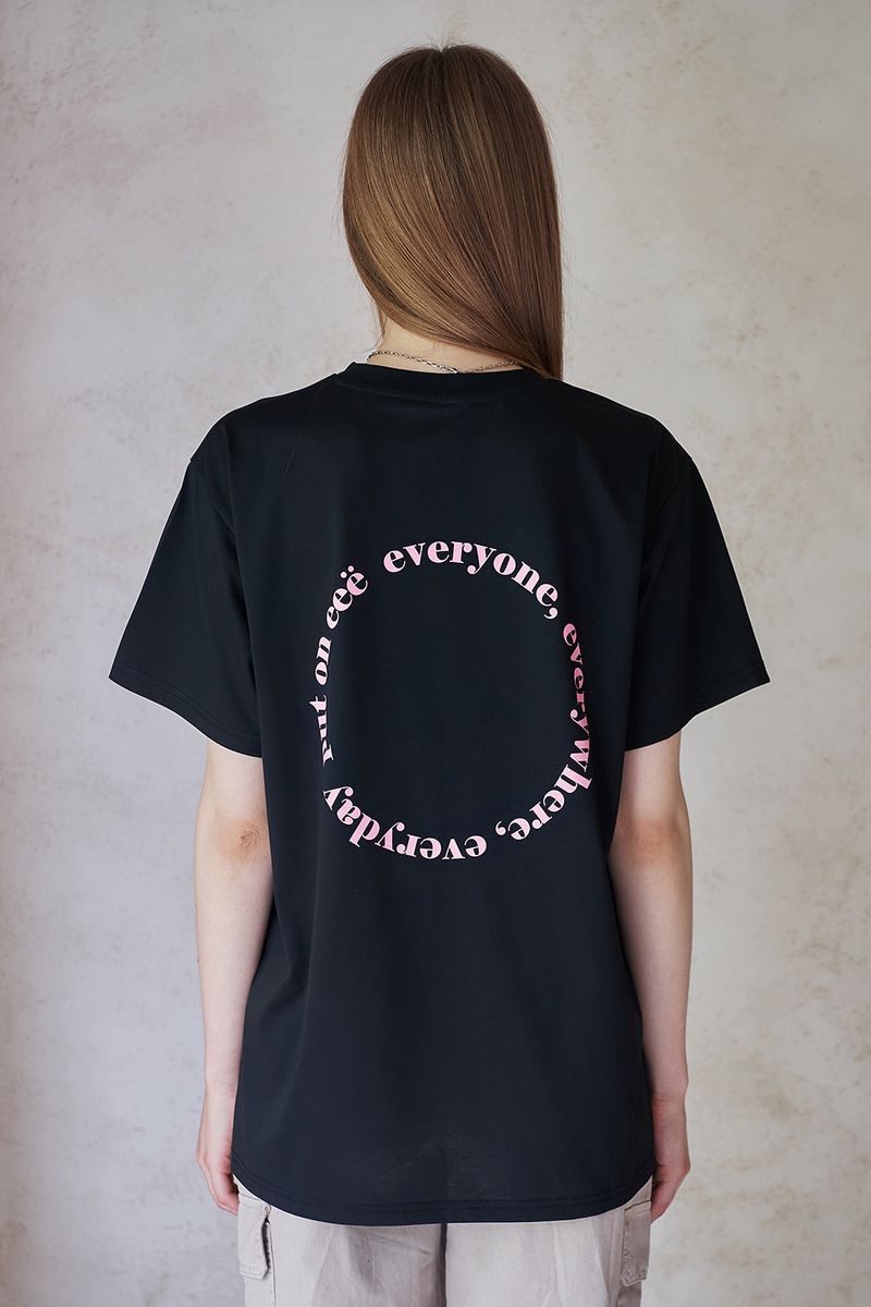 ROUND LOGO OVERSIZED T-SHIRTS_2COLORS