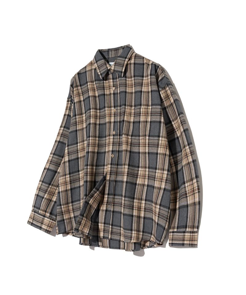 standard error(スタンダードエラー)の「87-STAN074 Vintage Palm Tree OverFit Long Sleeve Check Shirt(Tops)」