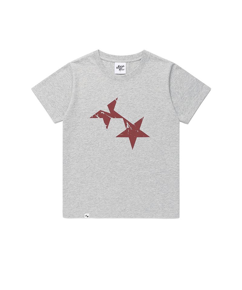 cavish（カビシ）の「W TWIN STAR SS TEE GREY(CV2GMFT516A)（Tops）」