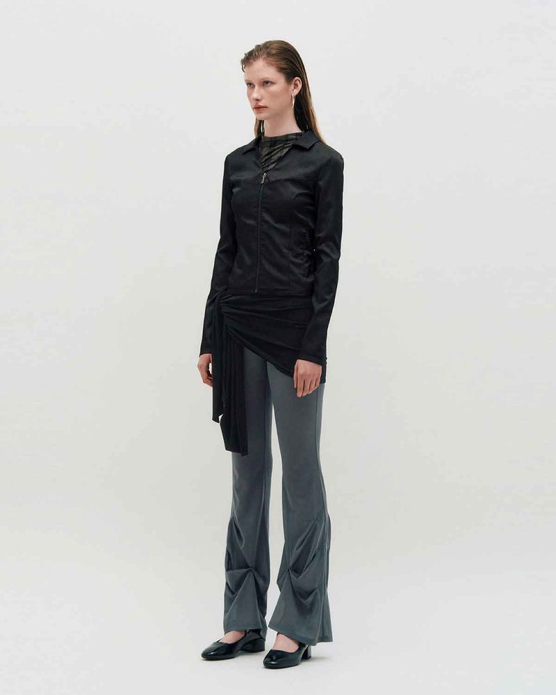 Layered Wrap Tie _ BLACK
