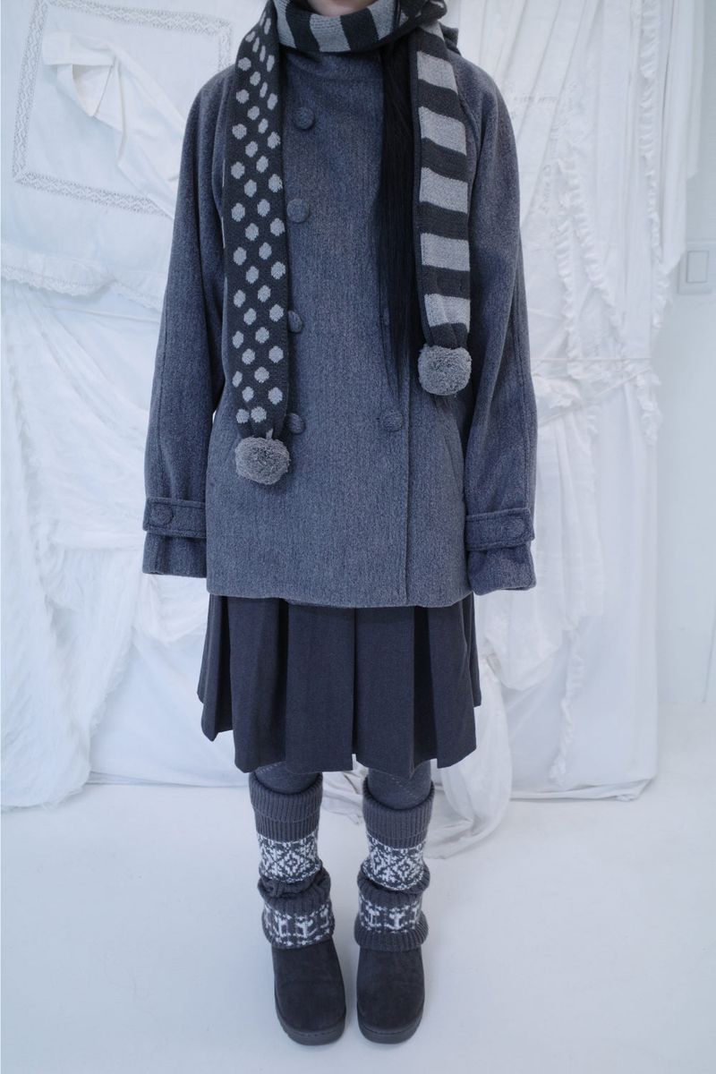 Bonju double half hood coat (2color)