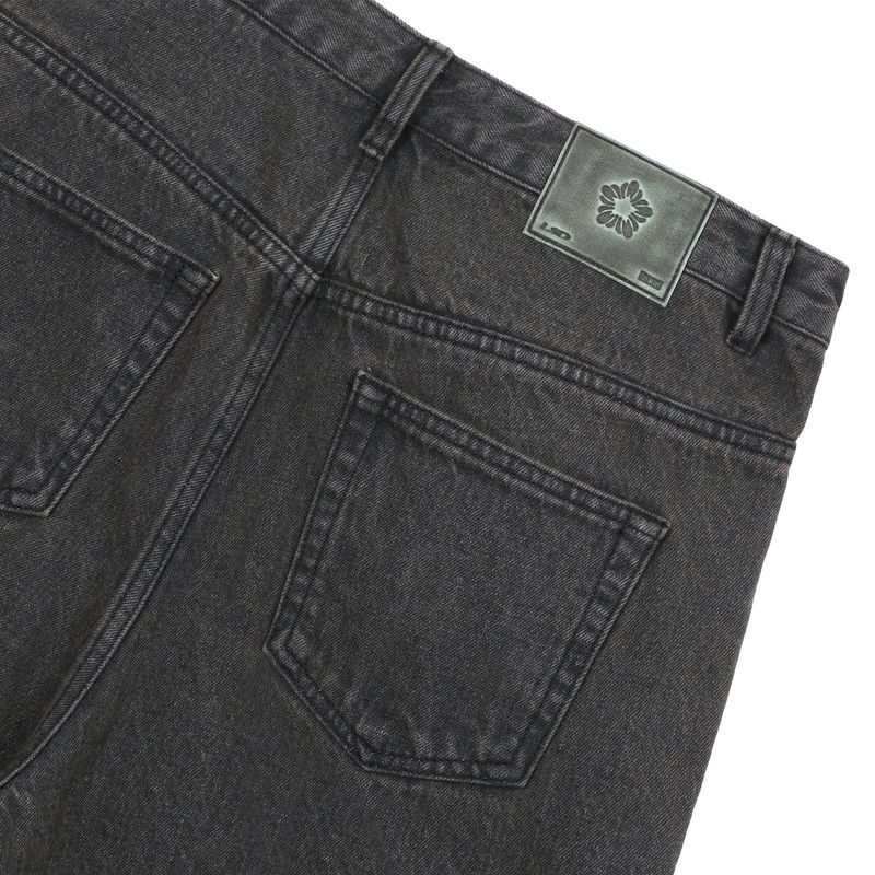 Classic Vintage Washed Denim Pants_Black