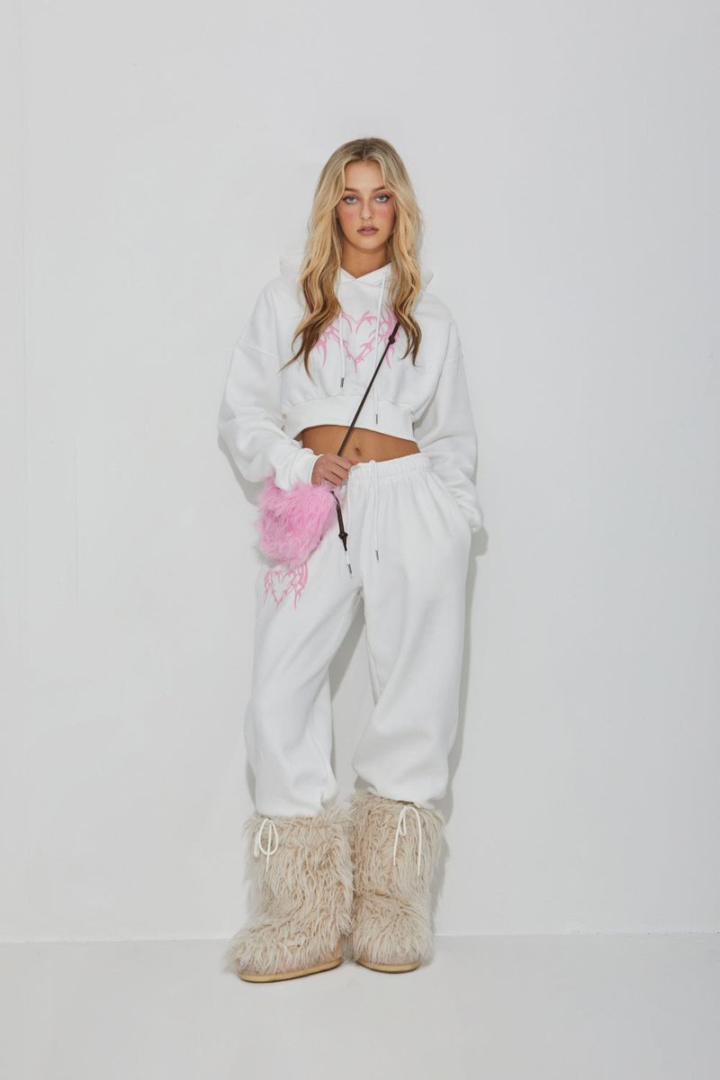 FLEECE HEART HOOD