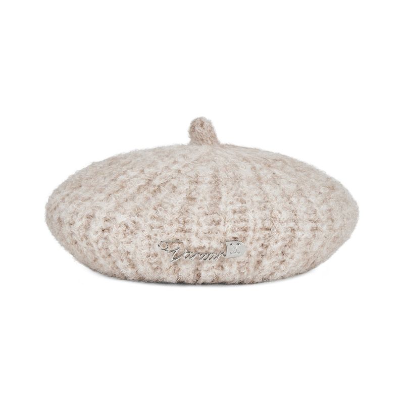 VARZAR Safety Pin Knit Beret / Oatmeal