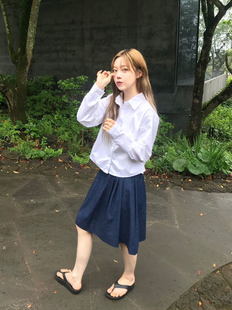 Bruni back banding midiskirt