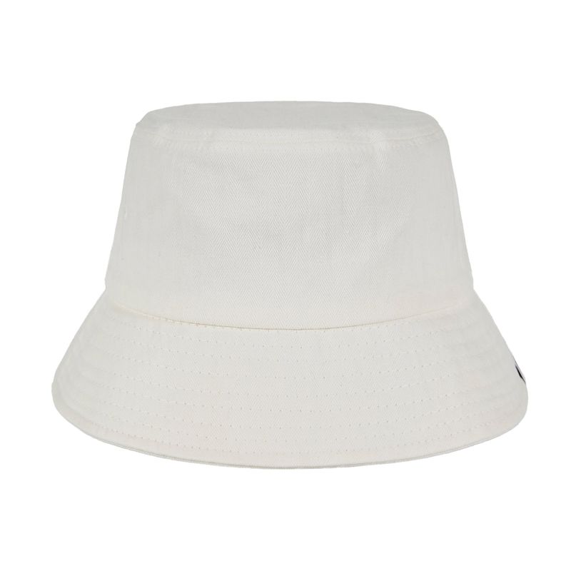 Herringbone label bucket hat WHITE