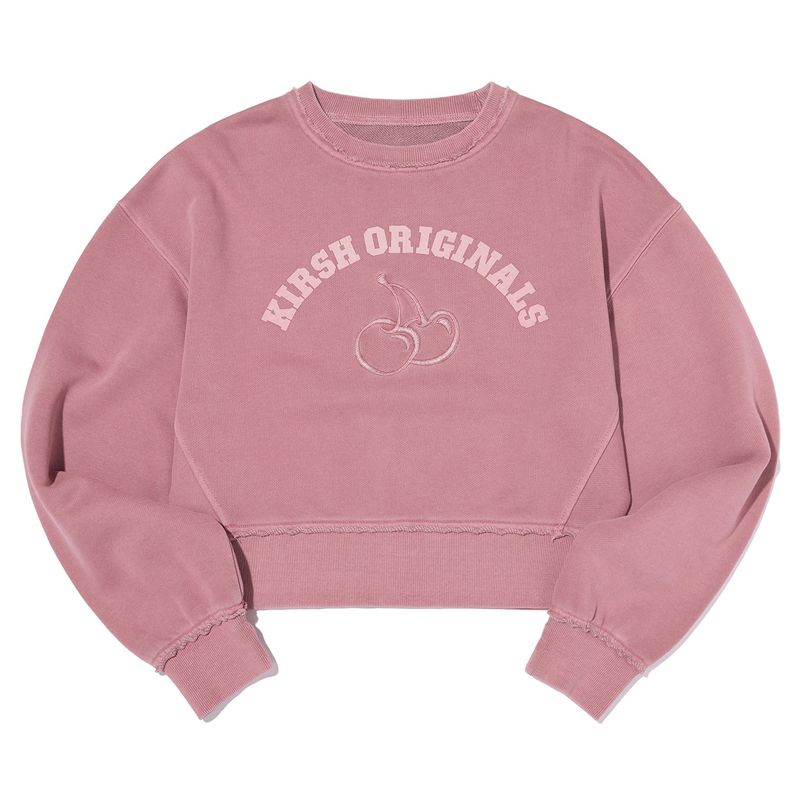 KIRSH（キルシー）の「ピグメントダイアーチチェリークロップスウェット【ピンク】（Tops）」
