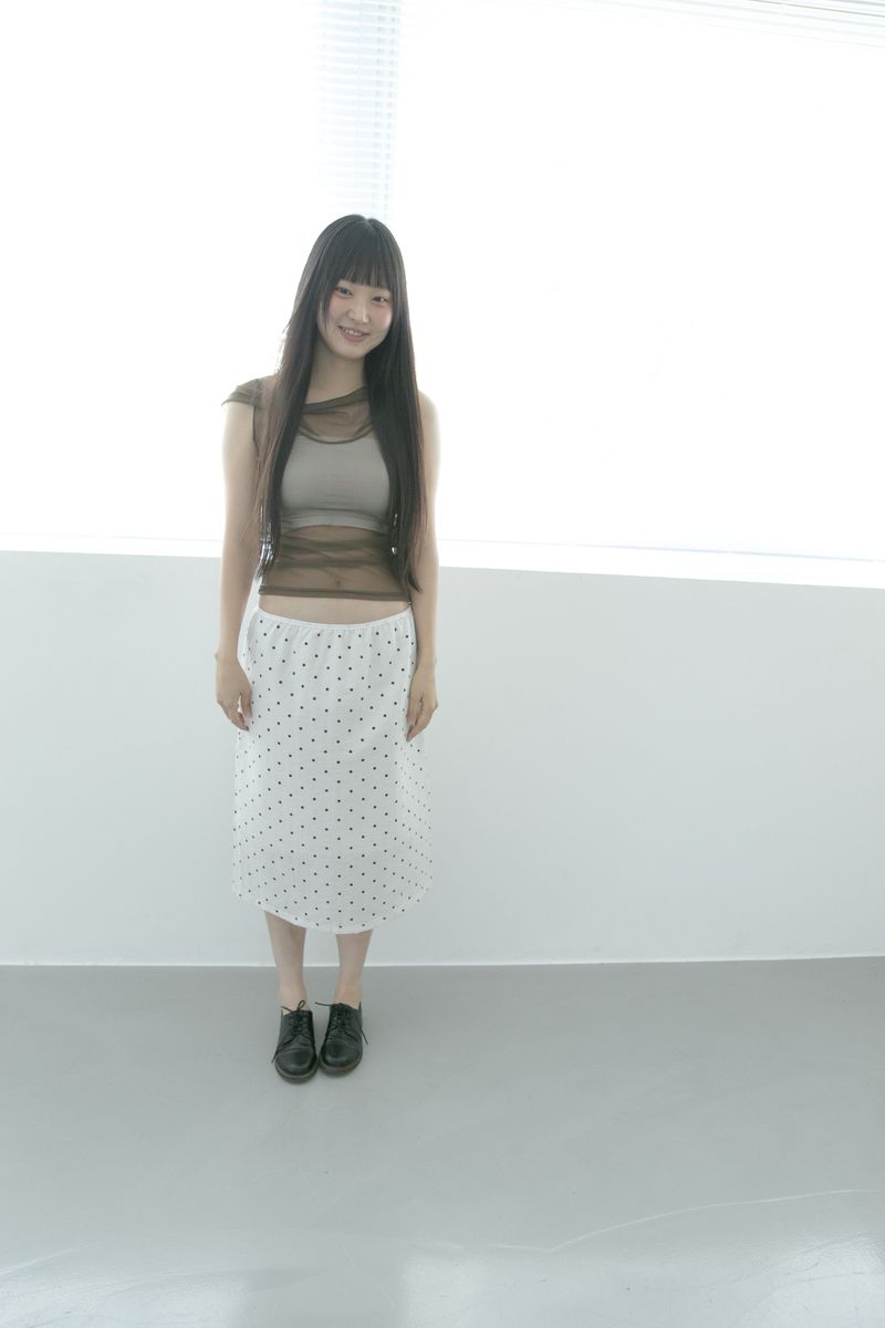 linen dot midi skirt(2colors)