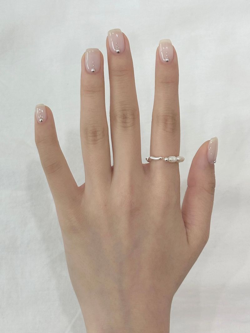 winding half pearl ring