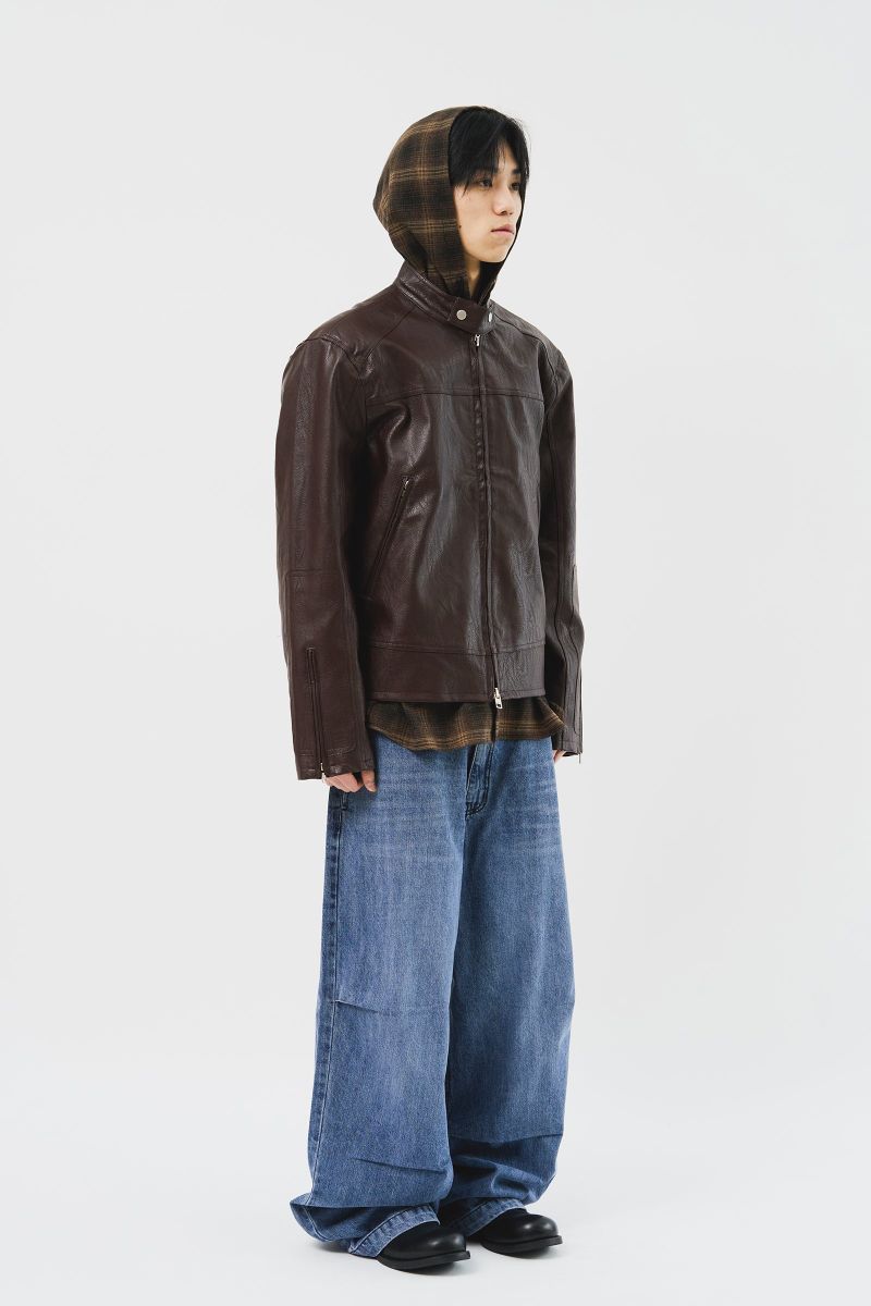 Burn Leather jacket (3color)