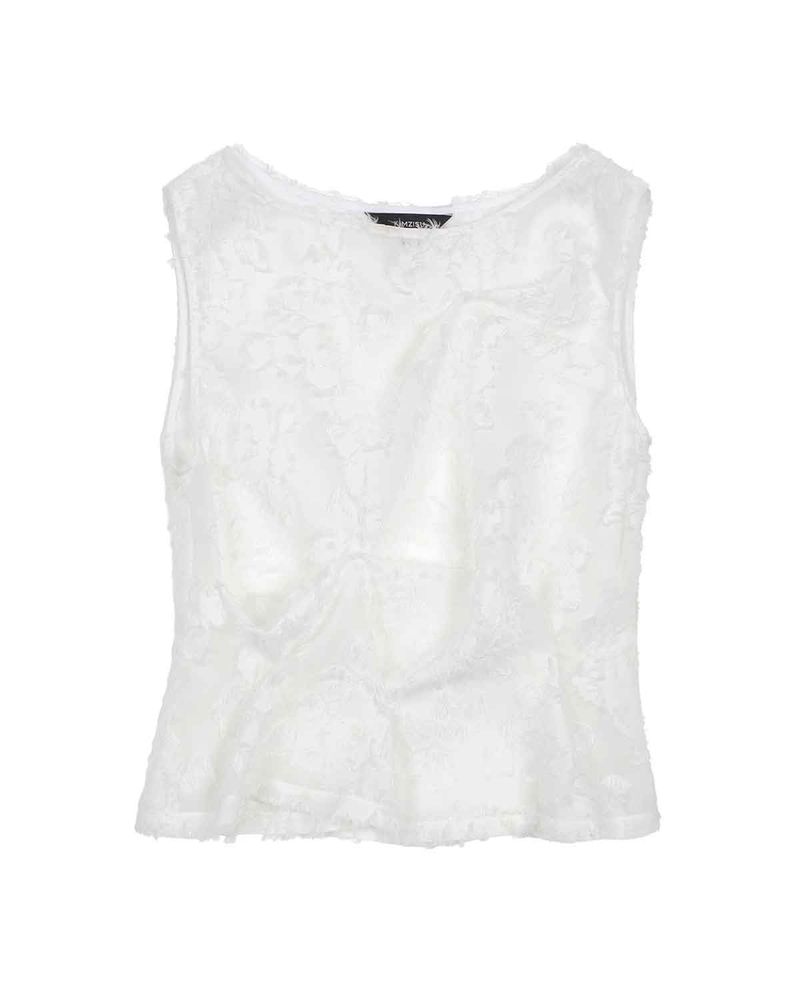 Pinched Sleeveless _ WHITE