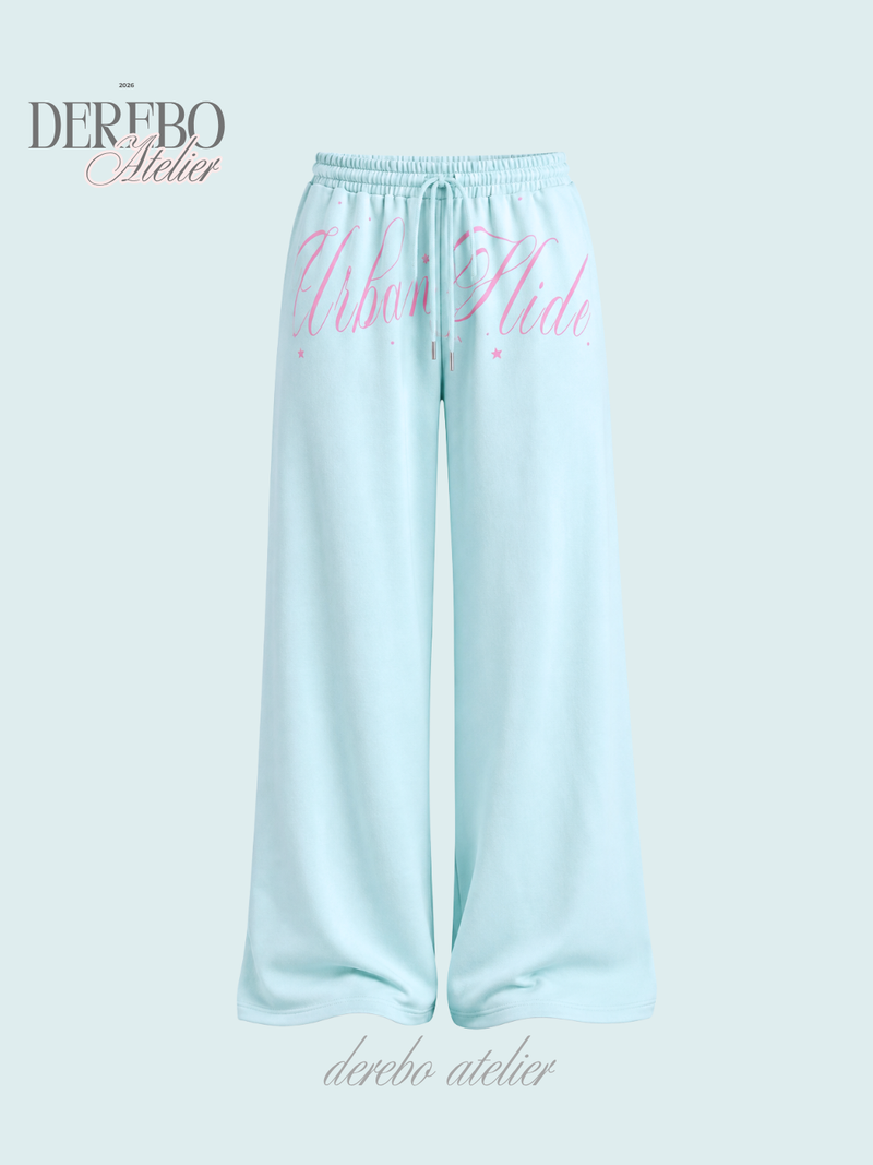 Taylor Mint Lettering Casual Wide Pants (TOP)
