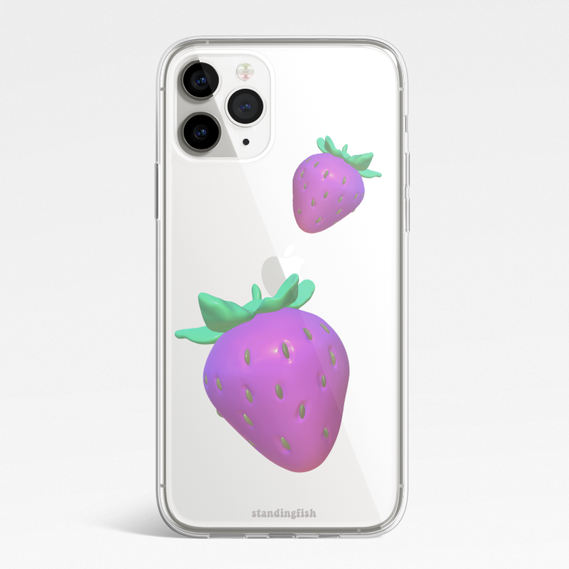 standingfish(スタンディングフィッシュ)の「Strawberry P Phone Case (jell hard)(Smartphone Accessories)」