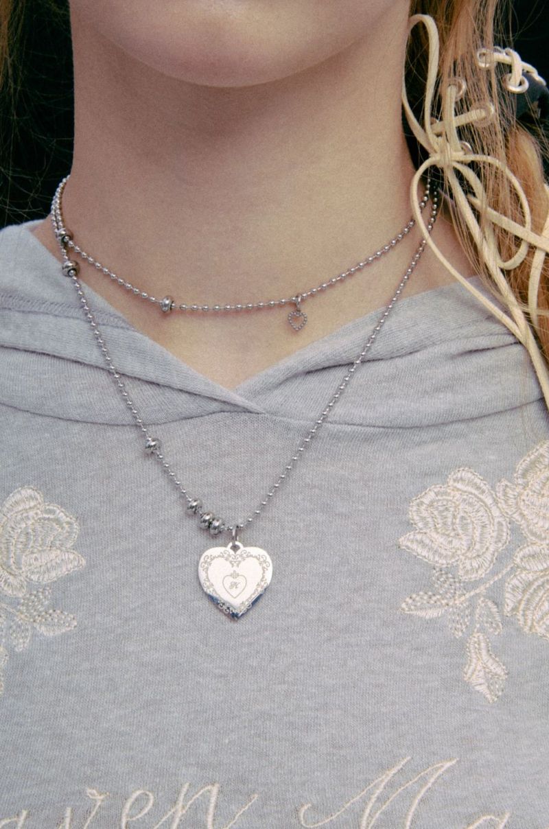 nff（エヌフフ）の「heart spill layer necklace（Accessories）」