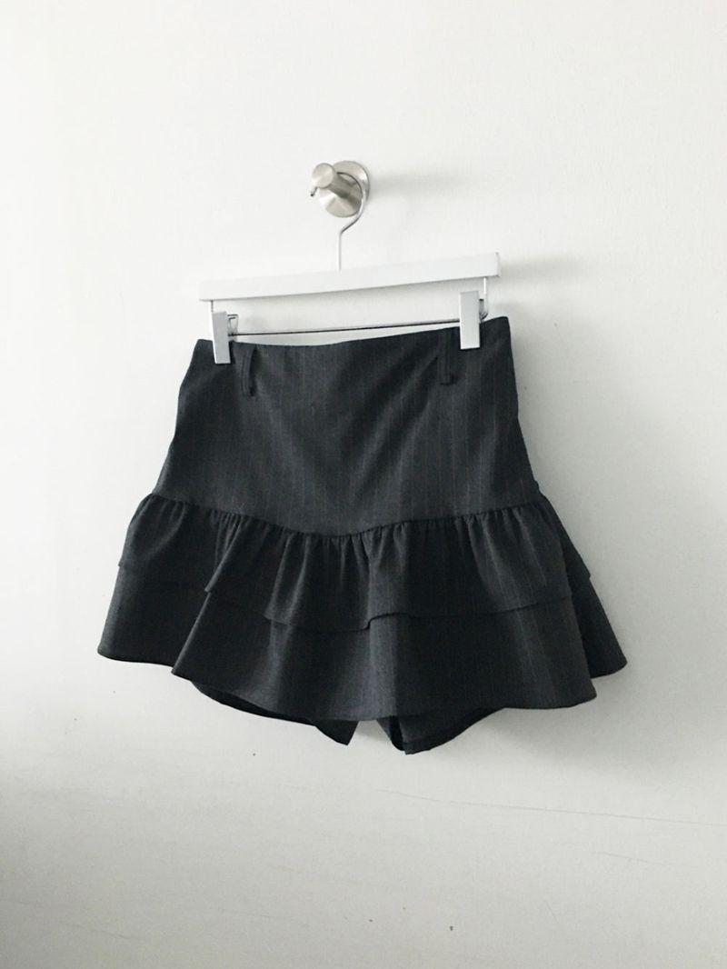 Frill mini stripe skirt pt