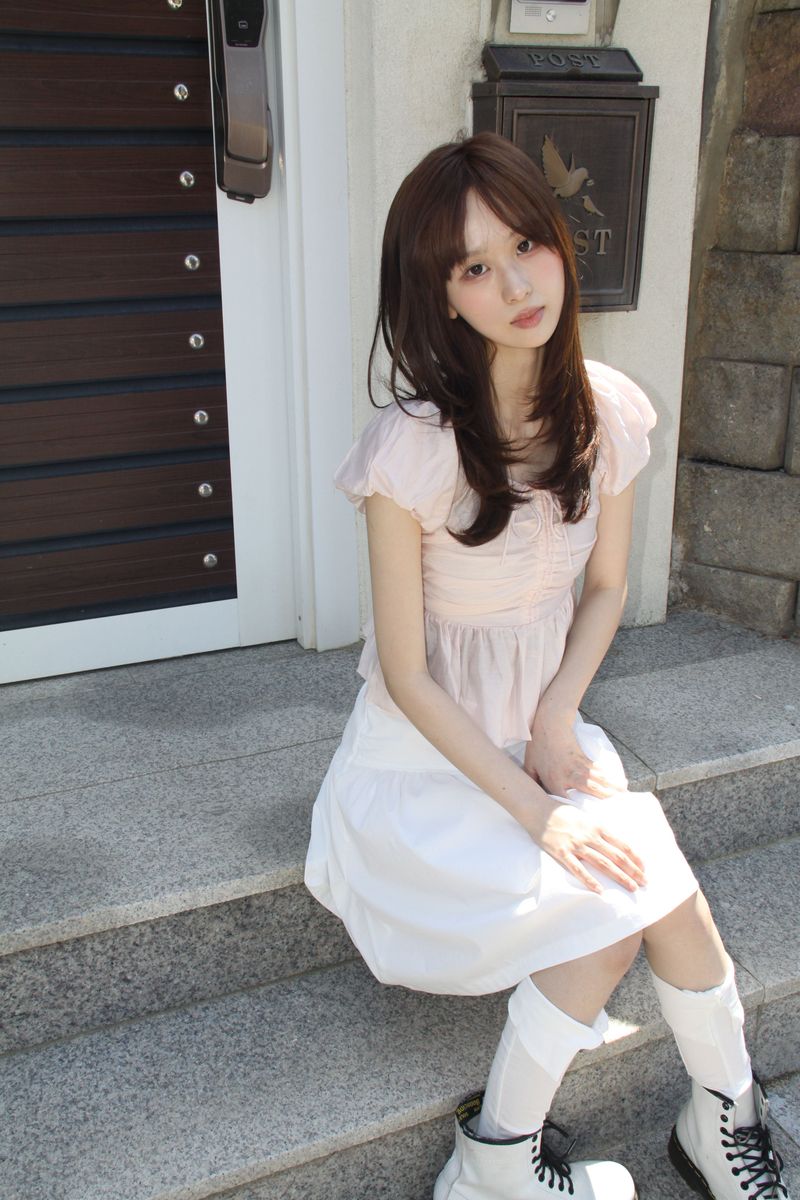 RIBBON PUFF SHIRRING BLOUSE (2COLOR)