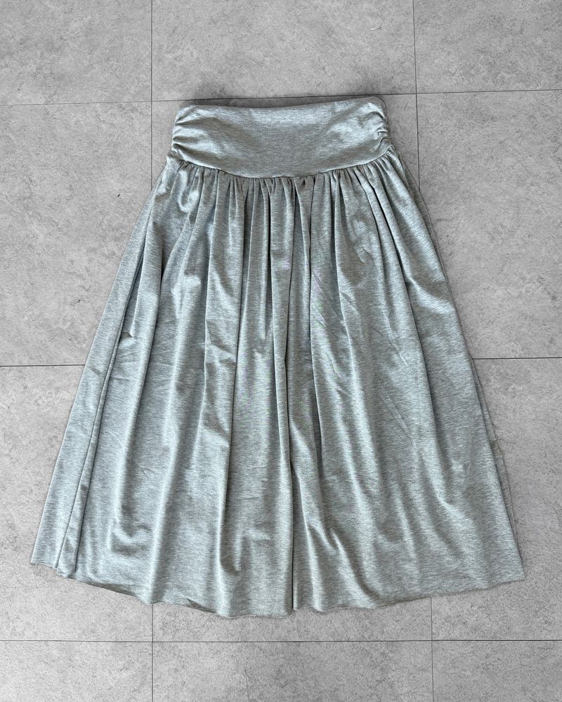 MELLOW SHIRRING LONG SKIRT
